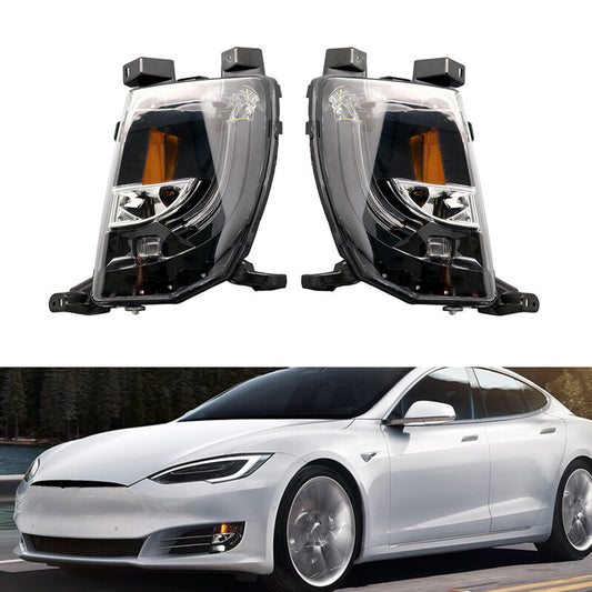 Pair LED Front Bumper Fog Lamp Assembly for Model S 2012--2020 US Version v