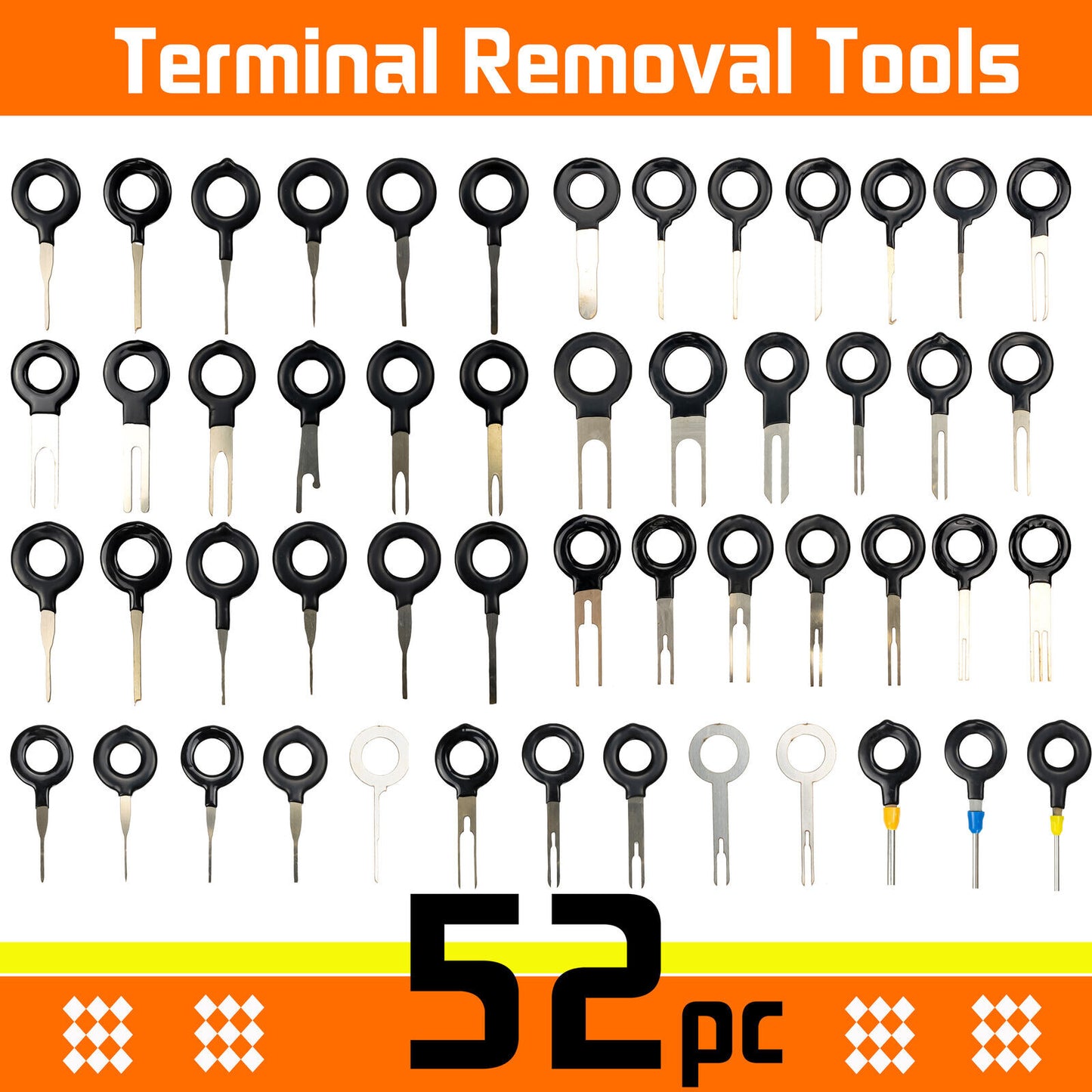 52-Piece Automotive Terminal Removal Tool Wire Plug Connector Pin Extractor Kit Q