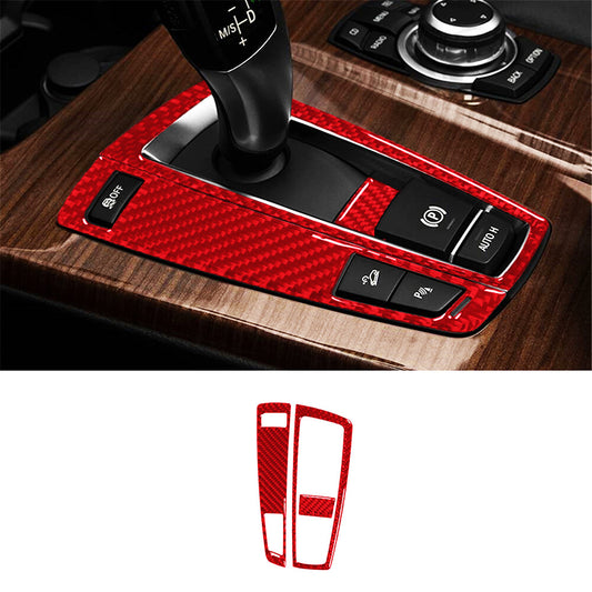 Red Carbon Fiber Central Climate Console Cover Trim for Subaru Forester 2009-13 v