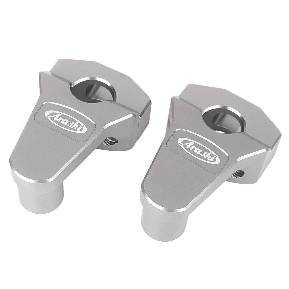 for BMW for Honda for Suzuki 7/8 22mm Handlebar Riser With Mounting Kit Gray Universal Q