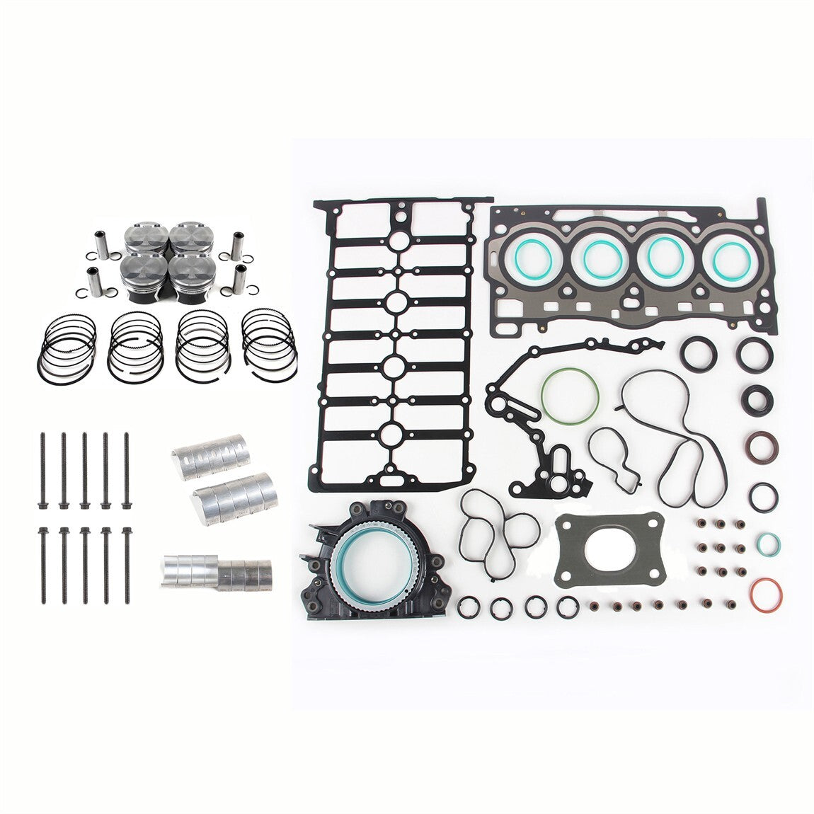 8pcs Piston Rings Set 84.5mm for Audi S4 S5 A6 Q7 for VW Touareg 4.2L V8 BVJ CAUA 9662 B