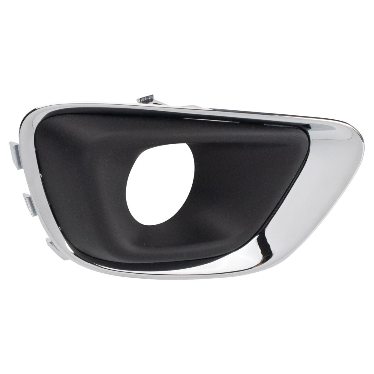 1Pair Front Left+Right Chrome Black Fog Light Bezel Cover for Jeep Compass 14-17