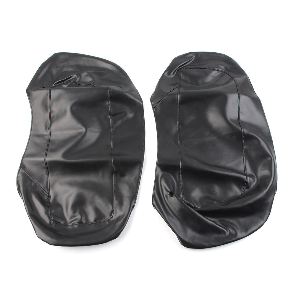 Saddlebag Speaker Lid Covers Plain PU Leather for Harley Touring FLH FLT 2014-UP Q
