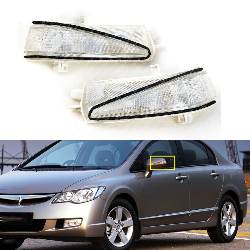 1Pair for Honda for Civic FA1 FD1 FD2 2006-2011 LED Rear Mirror Turn Signal Lamp v