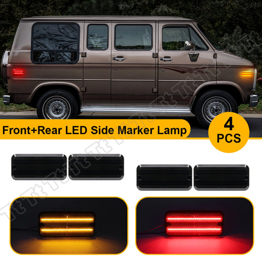 For 1985 - 1995 for G10 G20 for GMC G1500 G2500 Front and Rear LED Side Marker Light Kit - v