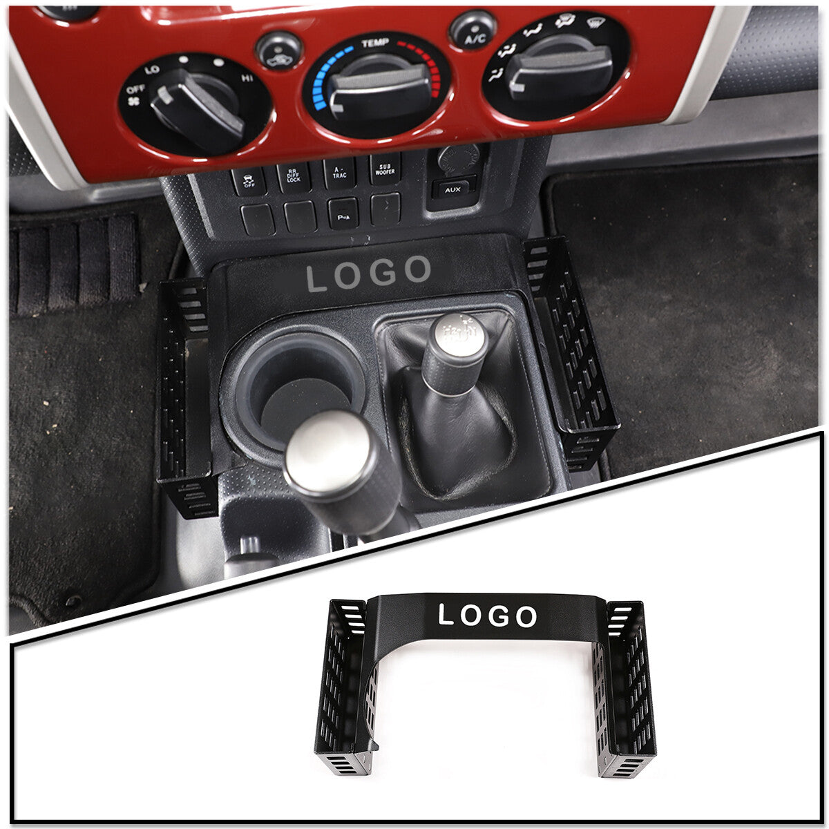 ABS Center Cupholder Storage Box Insert Divider for Maverick 2022 - 2024- v
