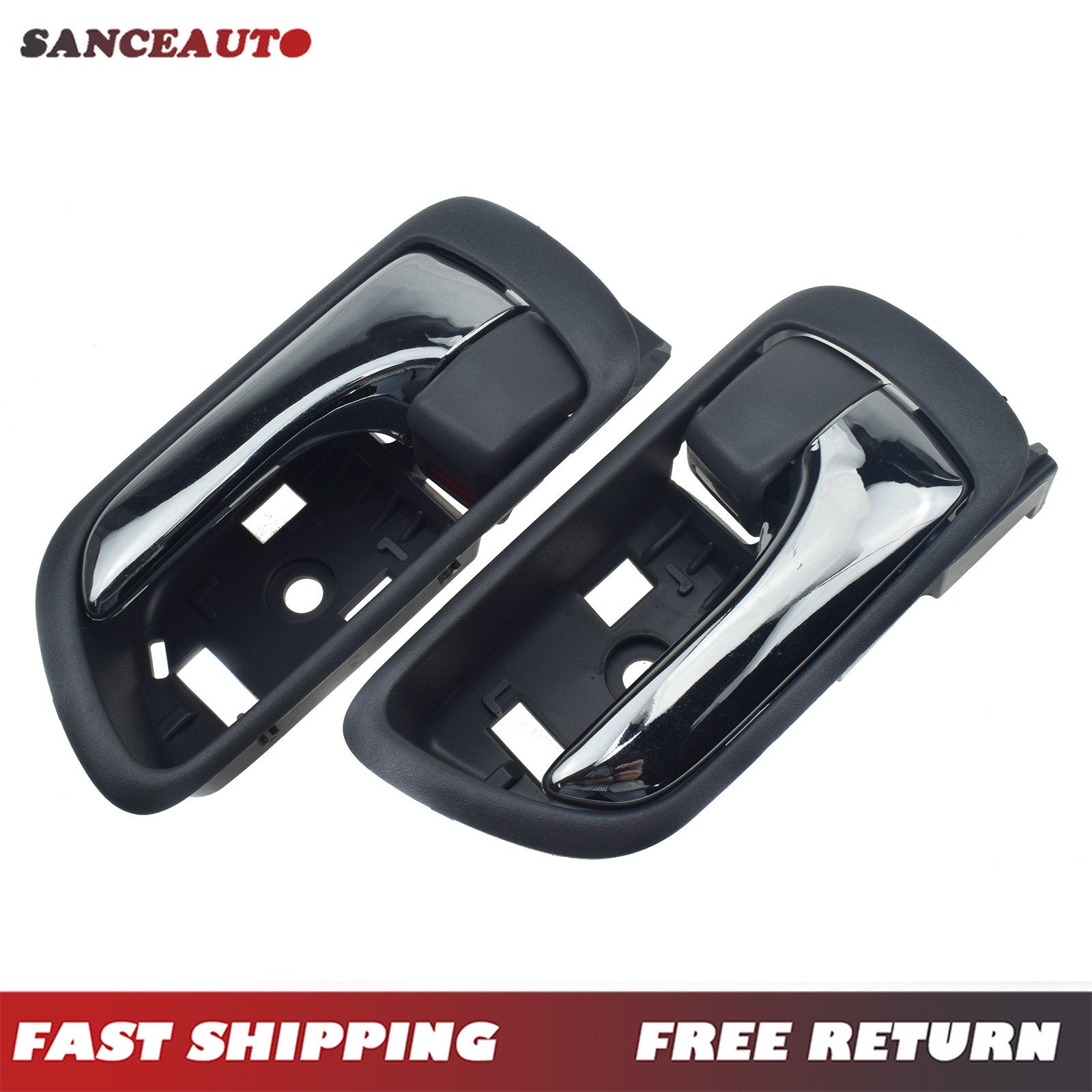The interior door handle with left-side chrome gray trim is suitable for Camry models from 2002 to 2006. n