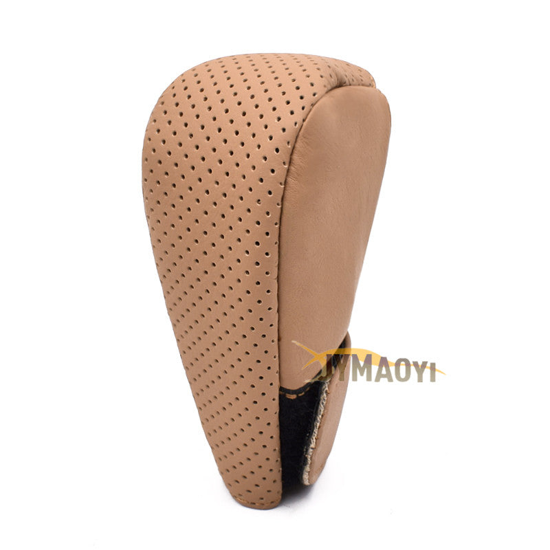 Brown Universal No Slip Car Gear Shift Knob Cover Shifter Lever Boot Protector Q