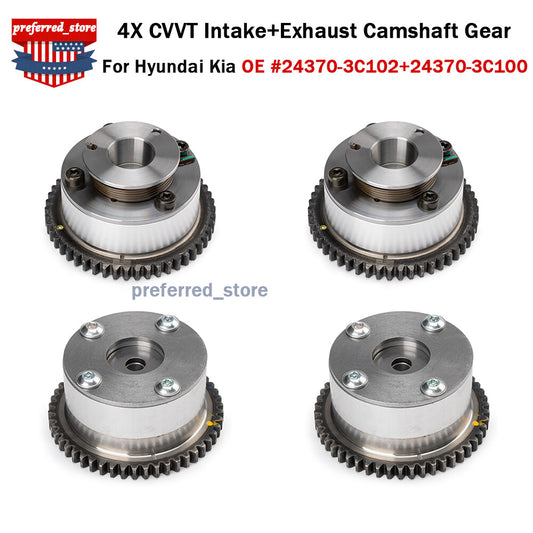 4-piece intake and exhaust camshaft gear VVT for Hyundai Sorento 3.3L, 3.5L, and 3.8L V6 24V- v