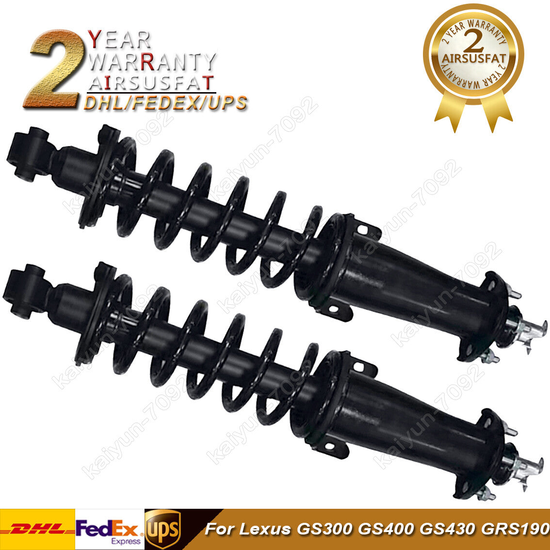 Pair Rear Shock Absorber Struts Assembly for Lexus GS300 GS400 GS430 GRS190