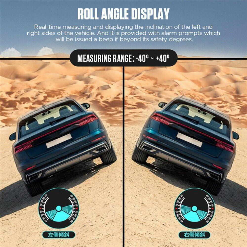 Car Digital Inclinometer Balancer Pitch/Roll Angle Display Slope Meter Gauge New n