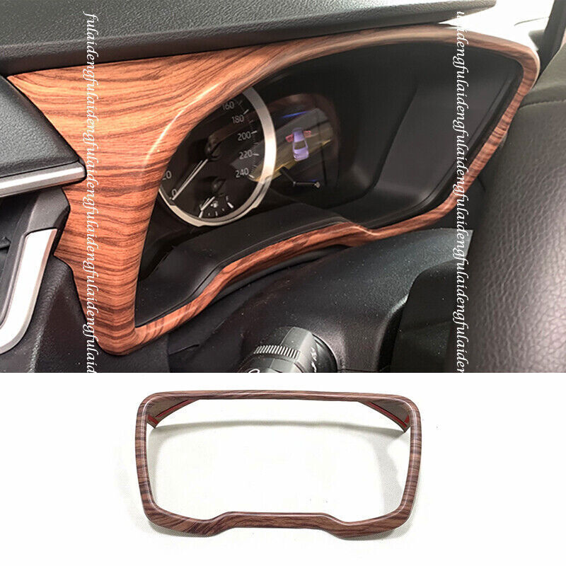 Wood Grain 2X Car Steering Wheel Decor Cover Trim For Prado Fj150 2018-21 v