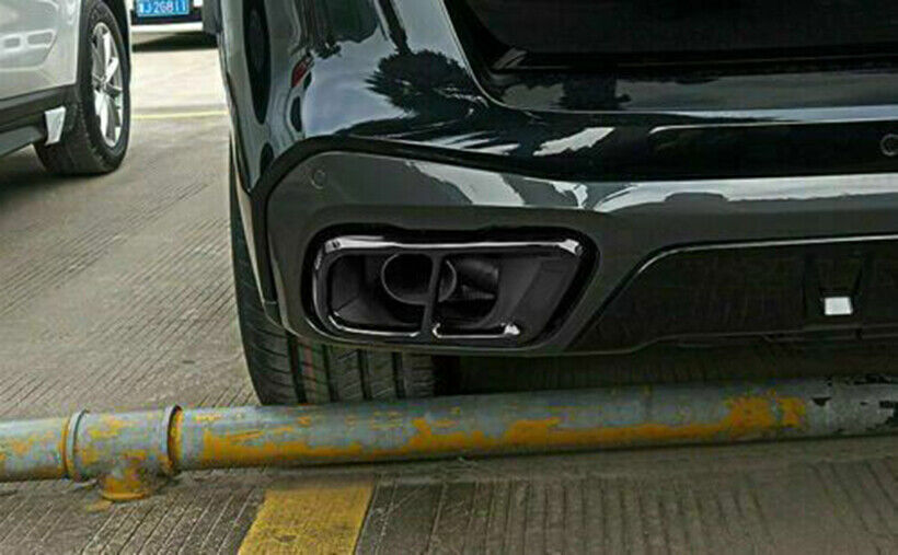 for BMW X5 G05 X7 G07 2019-2023 Black Exhaust Pipe Tip Rear Tail Muffler Frame2