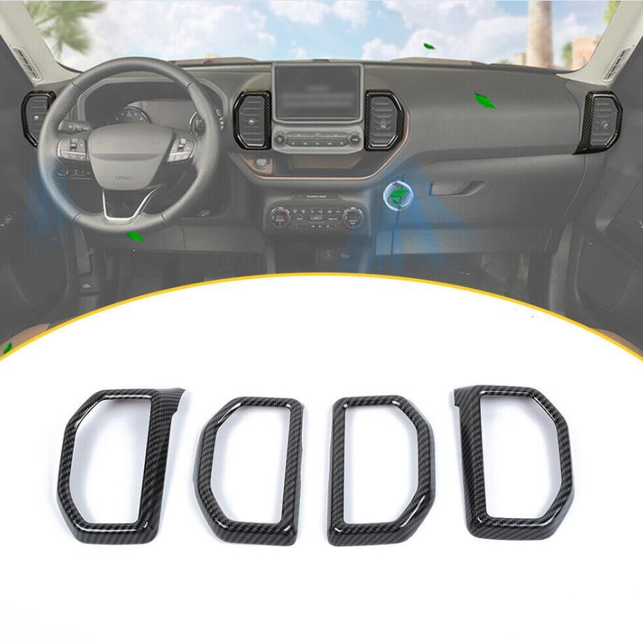 For 2021-2024 Bronco Sport Carbon Fiber Dash Air Vent Outlet Cover Trim Kit v