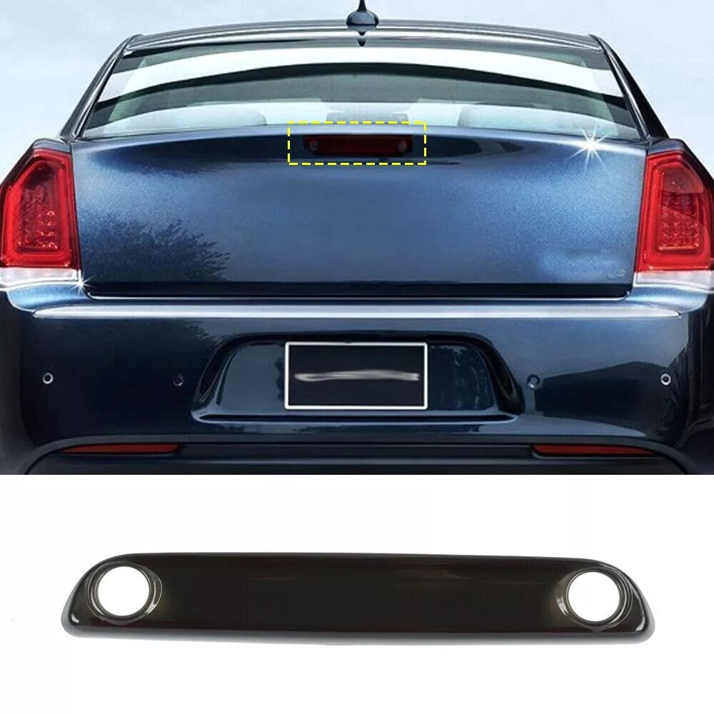 Blackened ABS Rear High Level Brake Light Lamp Cover for Chrysler 300C 2018-2022