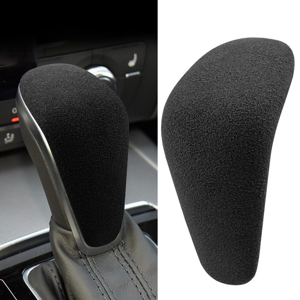 Black Suede Leather Gear Shift Knob Handle Trim Cover #F Fits for 16-18 A7 S7 v