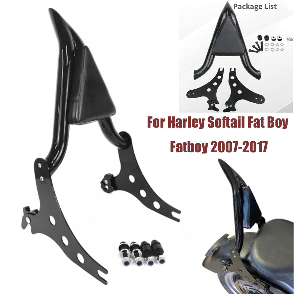 Sissy Bar Cushion Passenger Backrest for Harley Softail 2006-2012 Fat Boy 2007-2017- n
