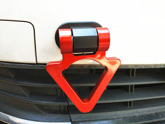 Car universal V-shaped viscose trailer hook simulation decorative ring Red