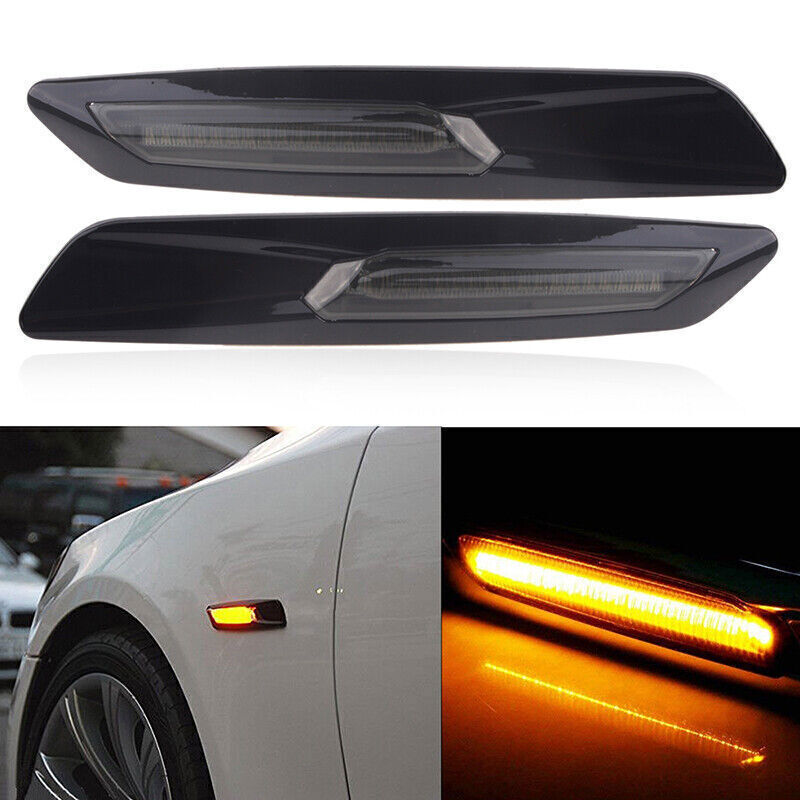 Suitable for F10 11-16 5 smoked front bumper reflector side marker lights - n