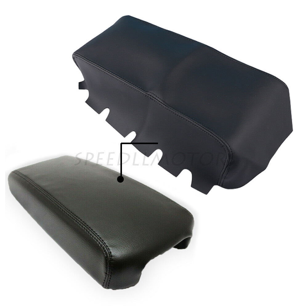 Console Lid Armrest Cover Fits 2013-2018 for Nissan for Altima Synthetic Leather Black Q