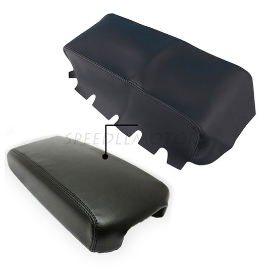 Console Lid Armrest Cover Fits 2013-2018 for Nissan for Altima Synthetic Leather Black Q