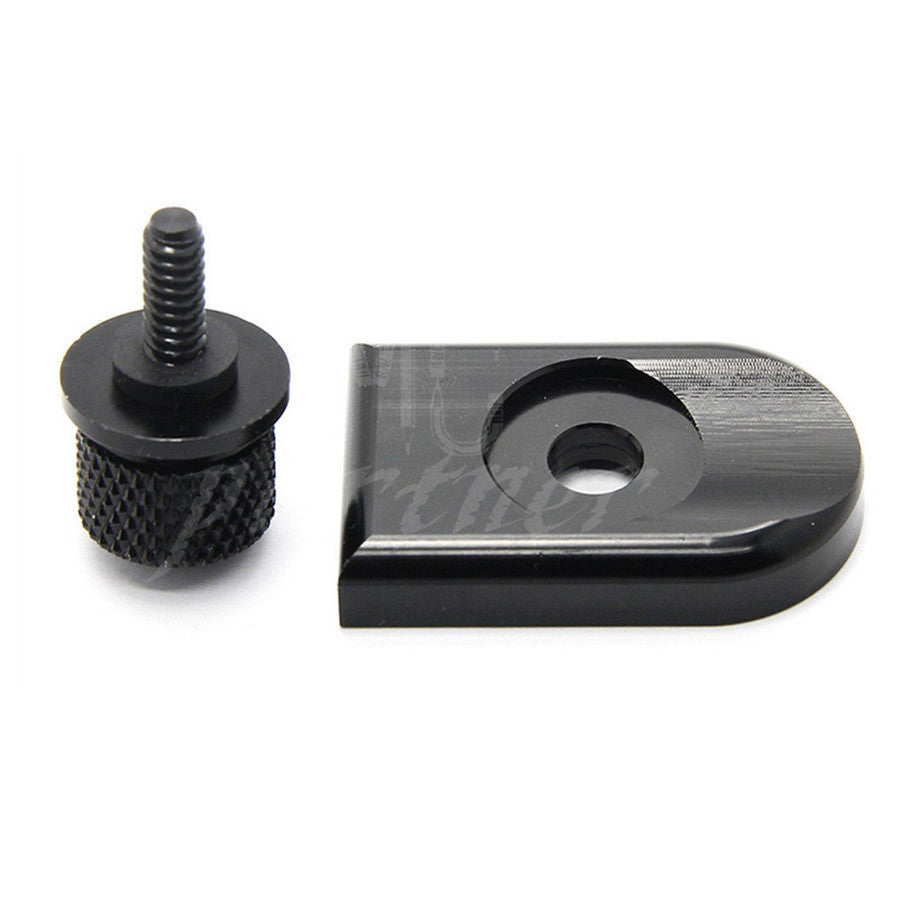 Black for Seat Bolt Tab Screw Mount Knob Cover Kit for Harley FXD FLH FLS XL Touring