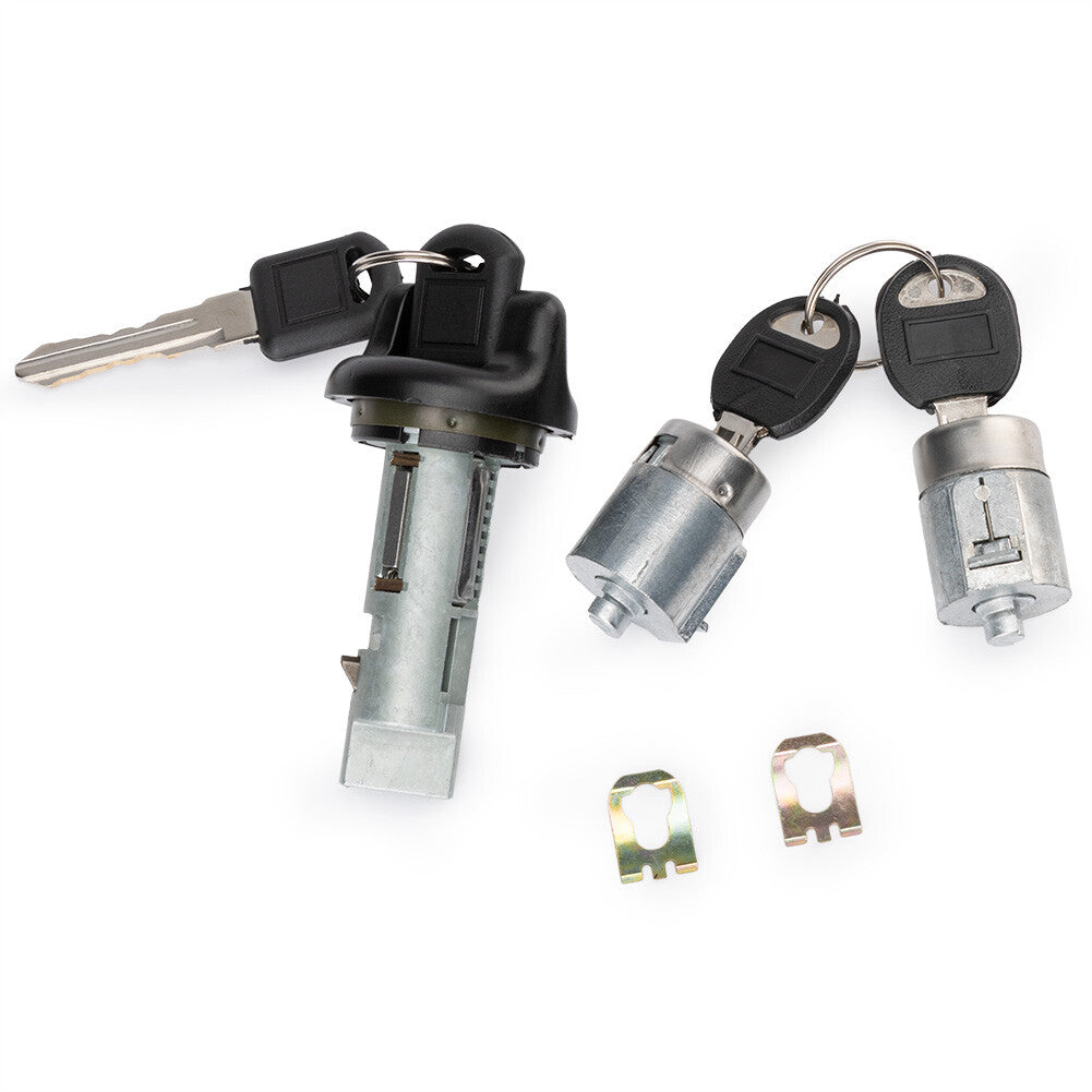 IGNITION SWITCH DOOR LOCK CYLINDER for GMC for Chevy KEYED ALIKE 2 KEYS