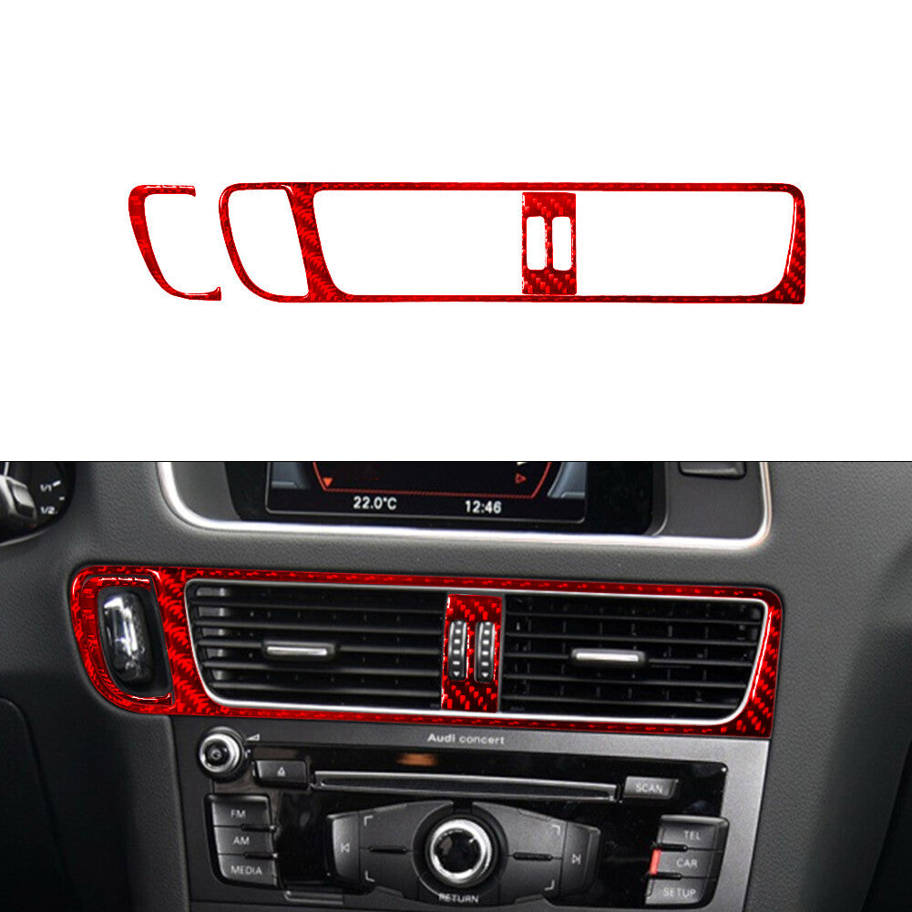 Red Carbon Fiber Rear Roof Light Frame Cover Trim For X5 E70 X6 E71 2008-13 v