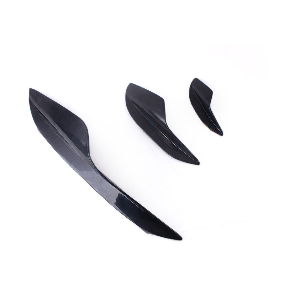Universal 6PCS Car Front Bumper Lip Spoiler Fins Canards Splitters Chin Diffuser Q