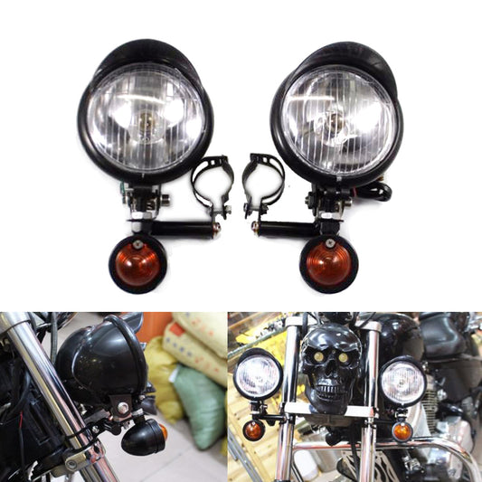 Motorcycle Turn Signal Driving Spot Fog light Bar For Touring Chopper Custom Q