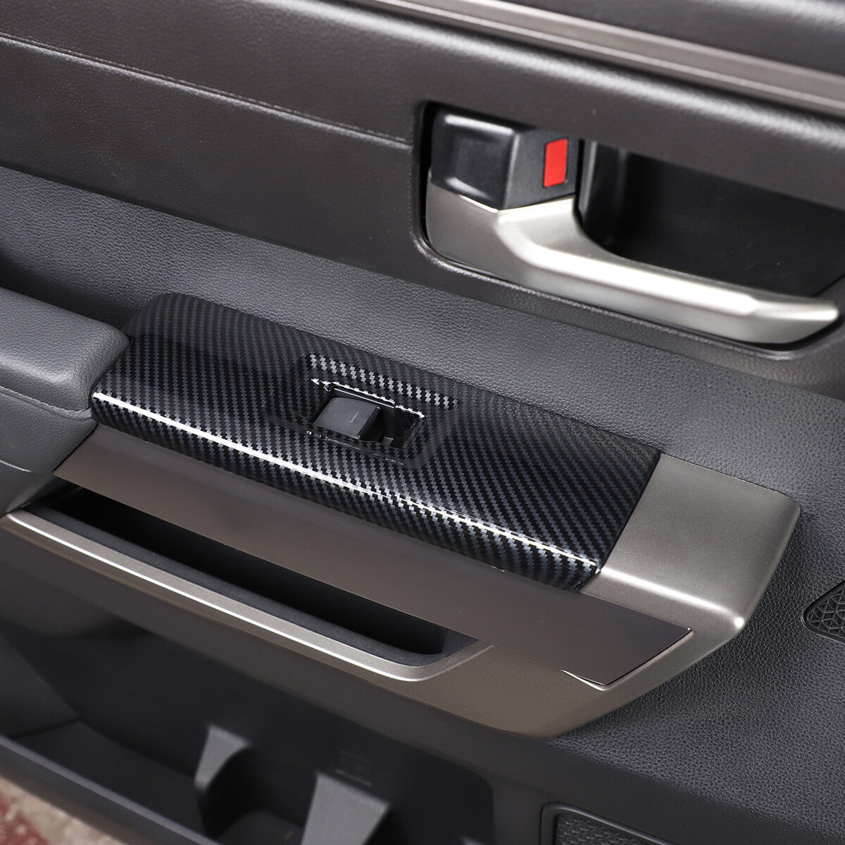 Carbon fiber decorative cover for door and window lift switch panels suitable for Tendera 2022 - 24- n