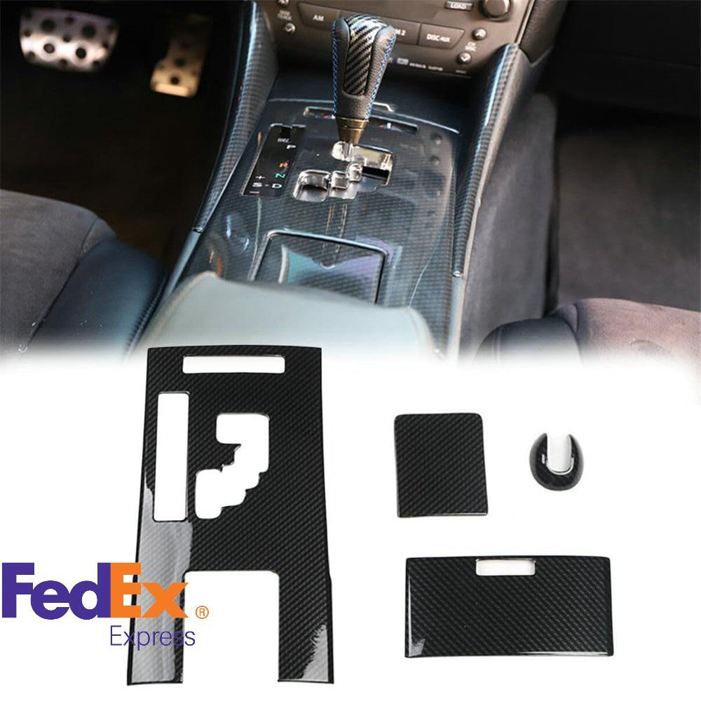 Interior Gear Shift Cover Carbon Fiber Look Trim for Lexus IS250 IS350 2006-2012 Q