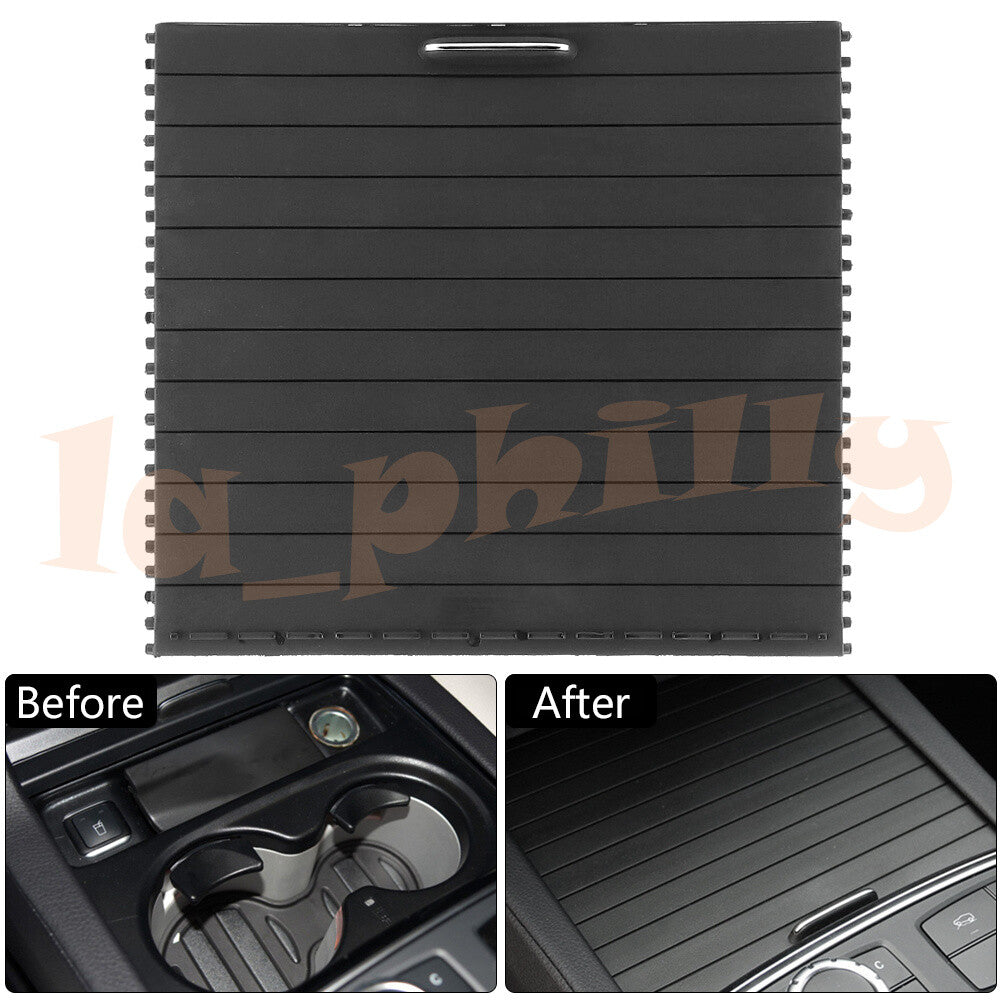 Center Console Roller Blind Cover 1666805802 For ML GL GLS GLE Class W166 Black Q