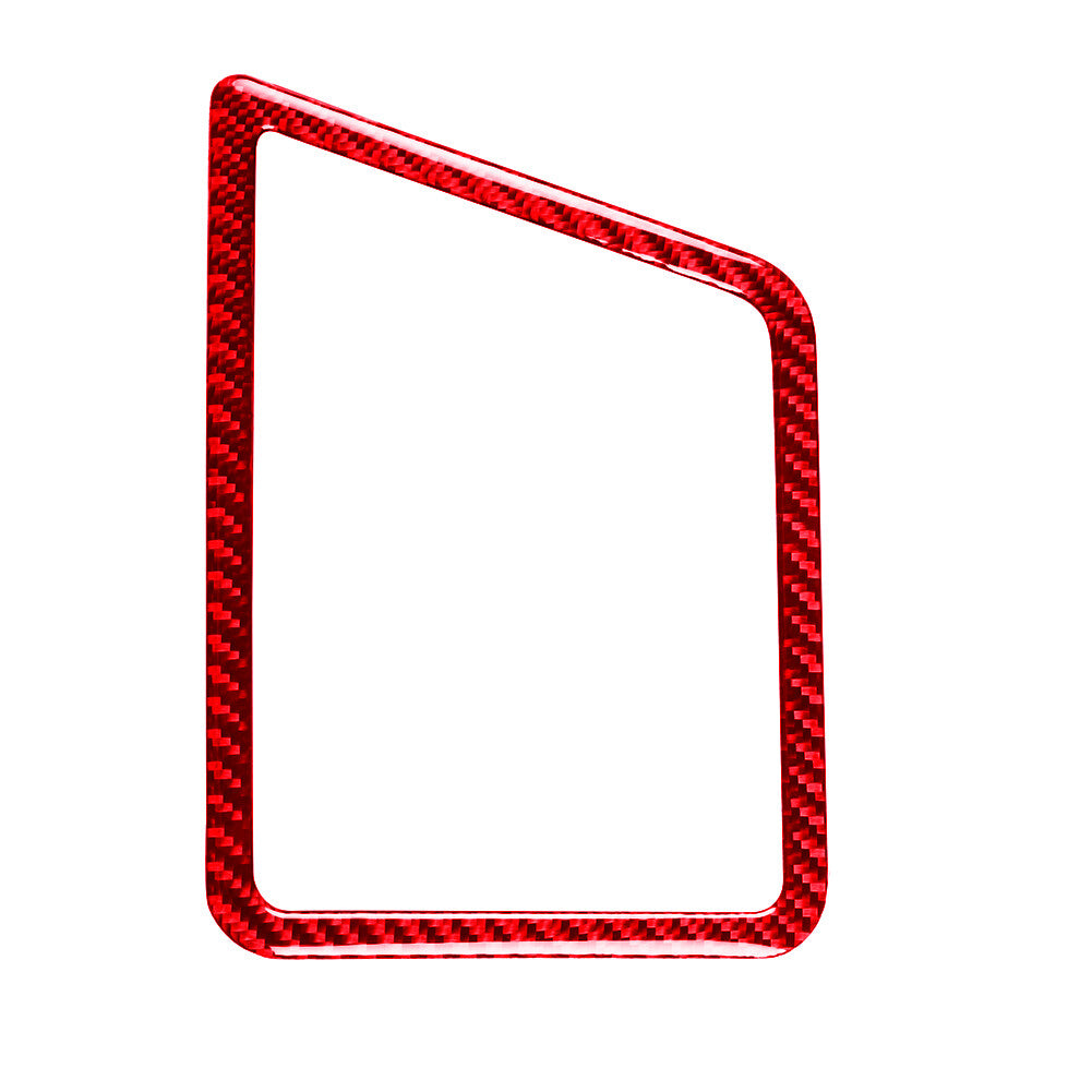 Red Carbon Fiber Gear Shift Frame Trim Cover for Dodge for Challenger 2008-2014