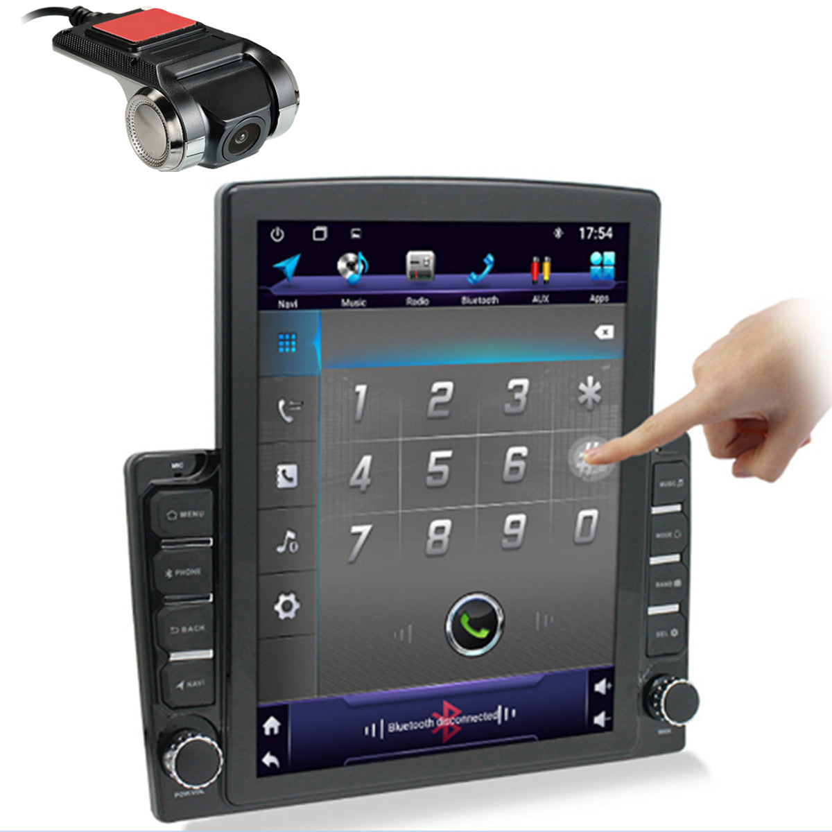 9.7'' 2DIN Android 9.1 Touch Screen Car Stereo Radio OBD DAB GPS Wifi W/Dash Cam