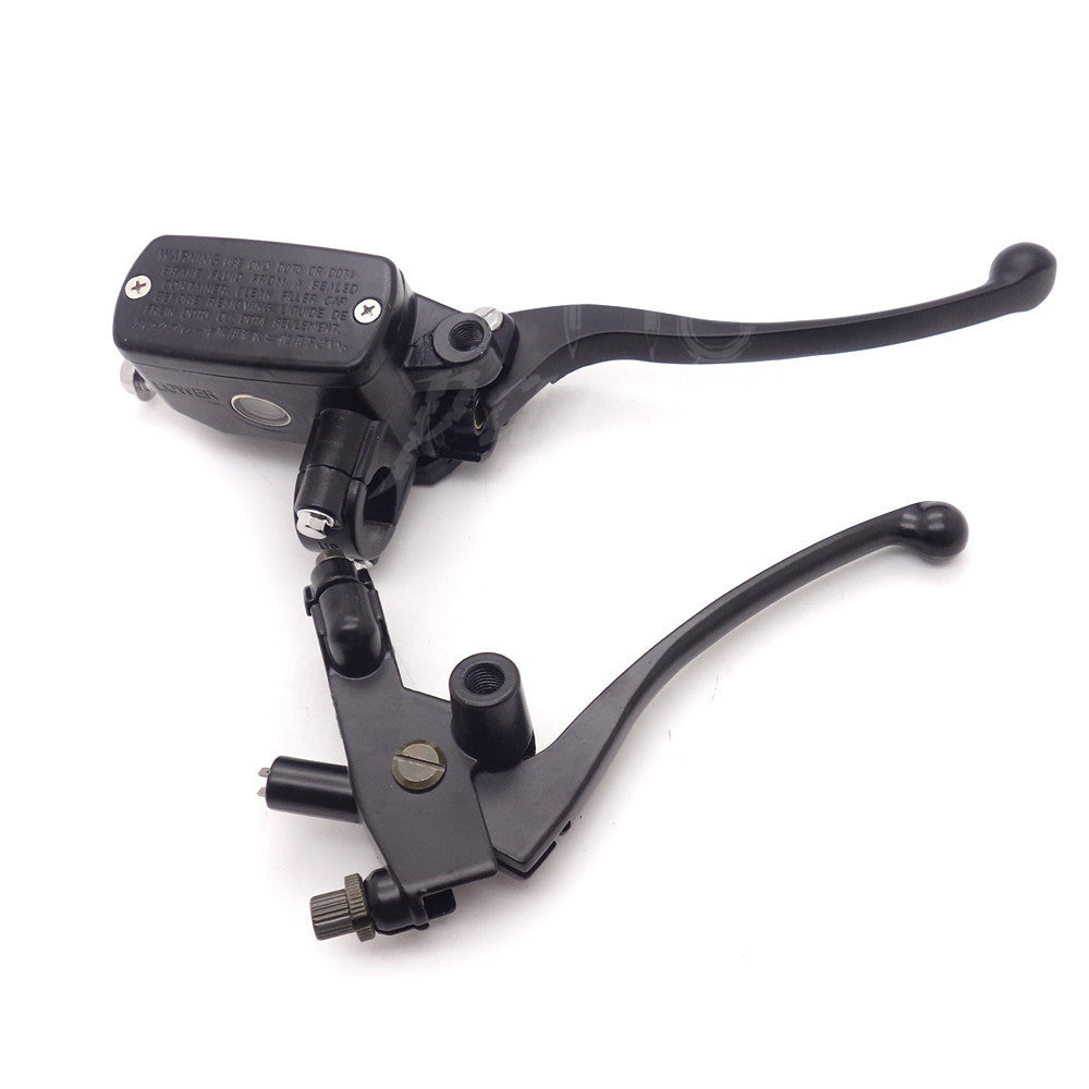 Motorycycle Black 7/8 Handlebar Control Reservoir 14mm Bore Brake Clutch Levers Q