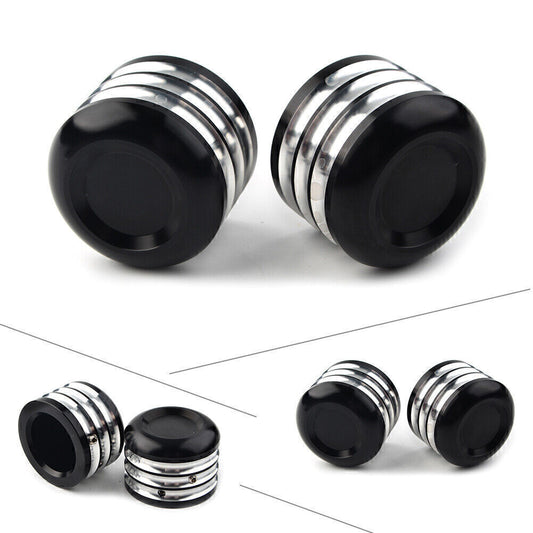 Fit for Harley Dyna Electra Glide Sportster CNC Front Axle Cap Nut Covers Black
