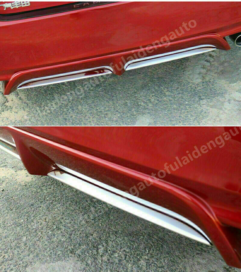 2P for Toyota for Camry SE XSE 2018-2020 Chrome Rear Bumper Lower Cover Trim ABS