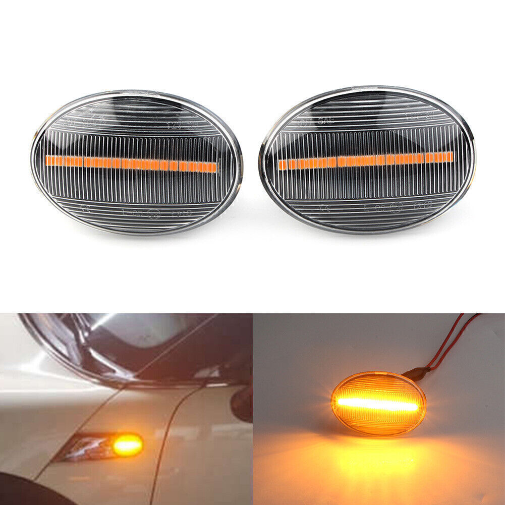 Dynamic Car Clear LED Side Marker Signal Light for MINI Cooper R55 R56 R57 R58