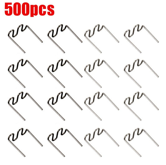 500x/set Large Wave Car Bumper Repair Welding Wire Nail Hot Stapler Staples Kit n