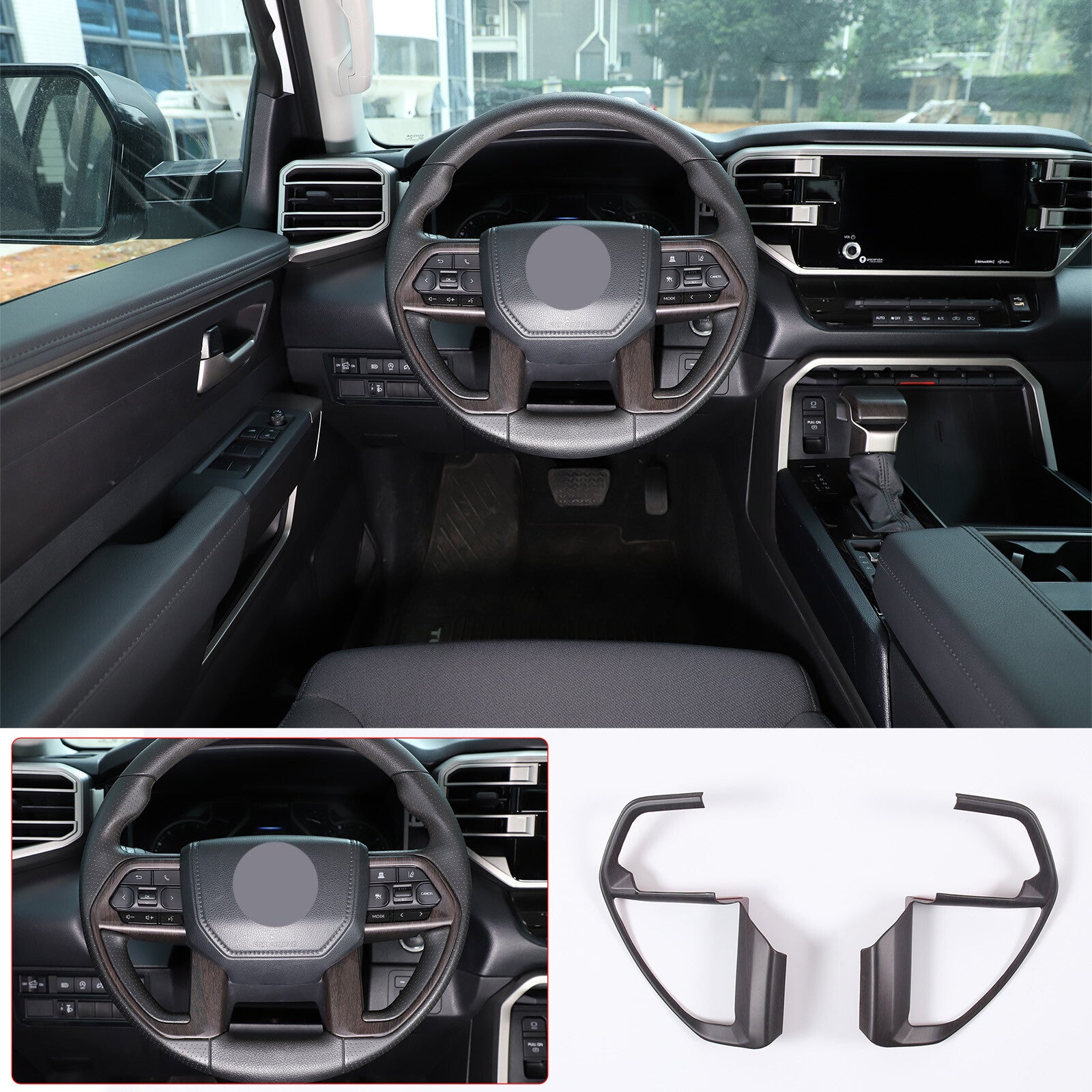 Black internal storage sink shock absorber cover suitable for Cadillac for Escalade 21-23 - v