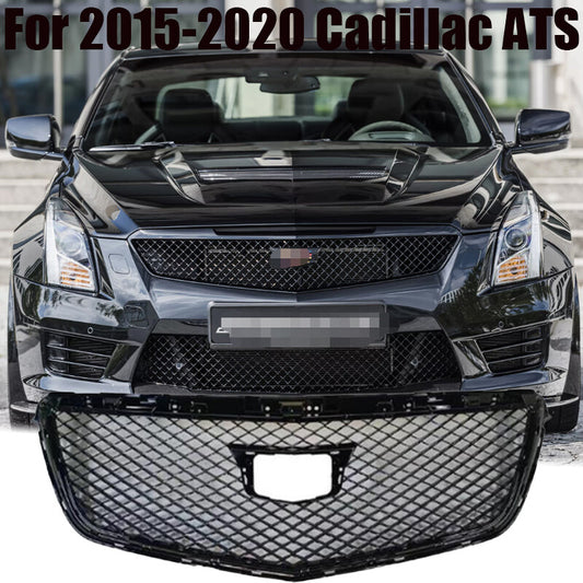 Front Bumper Mesh Grille Grill For 2015-2020 for Cadillac ATS Honeycomb Style Black n