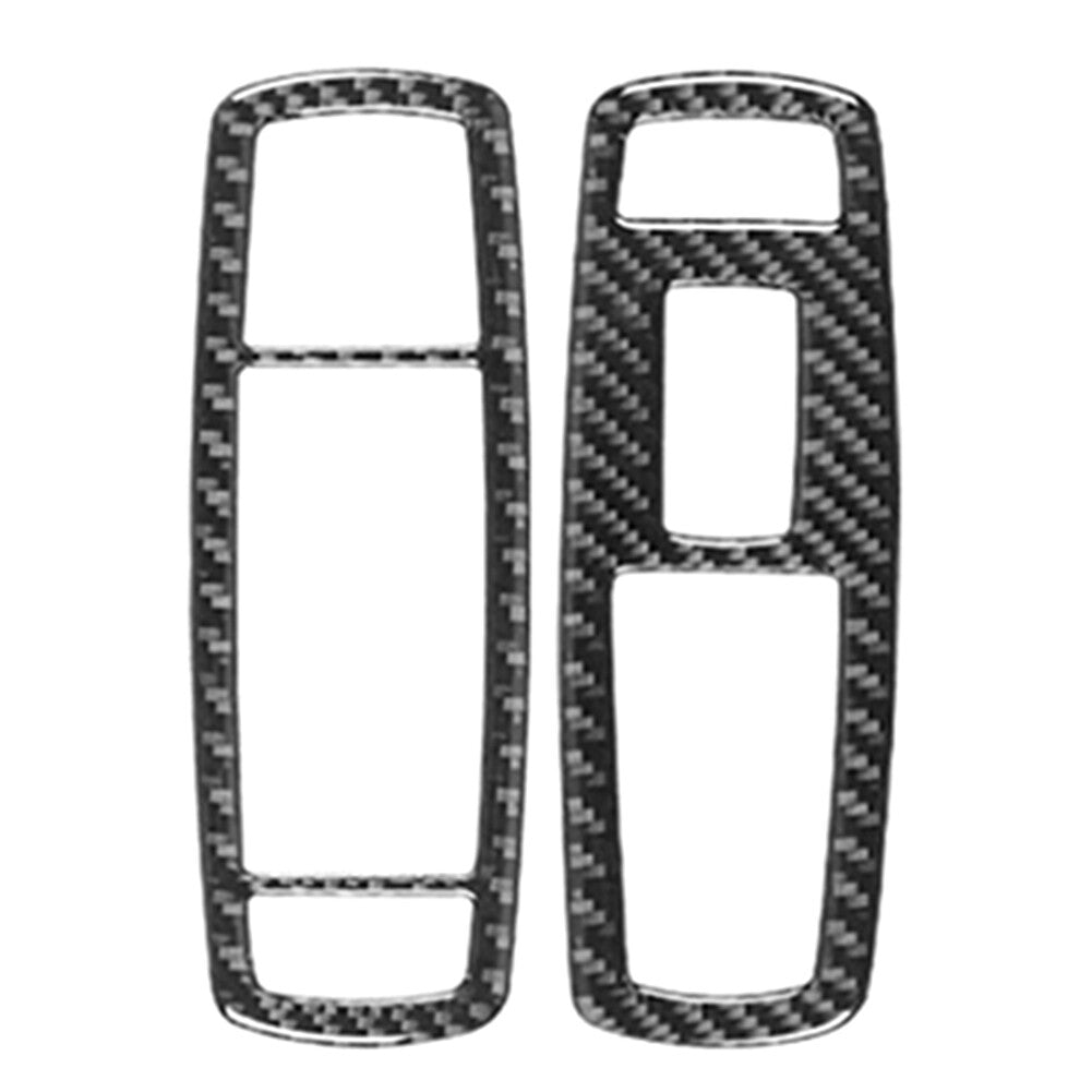 Front Window Lift Switch Panel Cover for Dodge Journey 11-18 Black Carbon Fiber