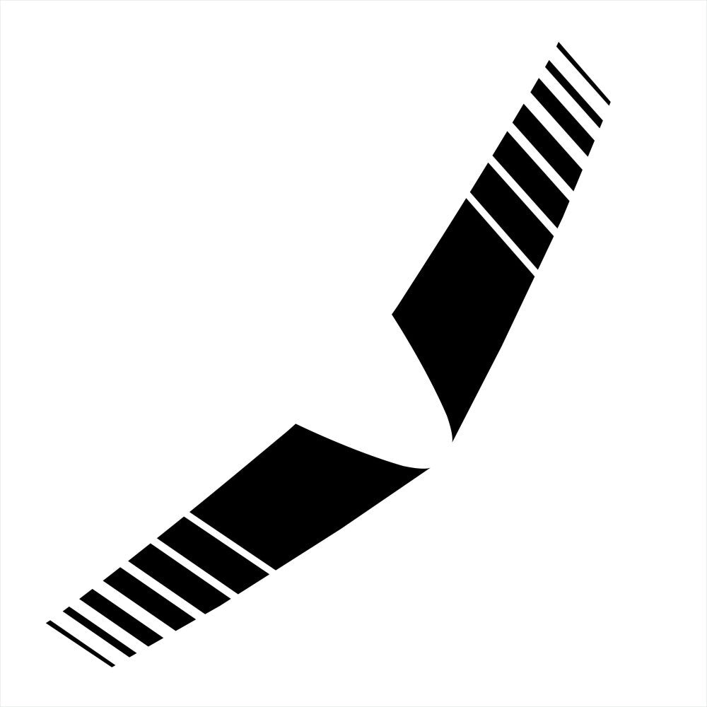 Hood Racing Stripes Stickers Auto Graphic Decal Vinyl Car Truck Accessory Black