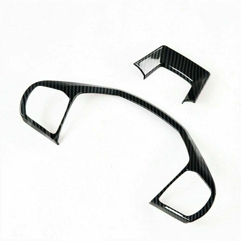 for Ford Explorer 2020-2023 Carbon Fiber Steering Wheel Button Frame Cover Trim