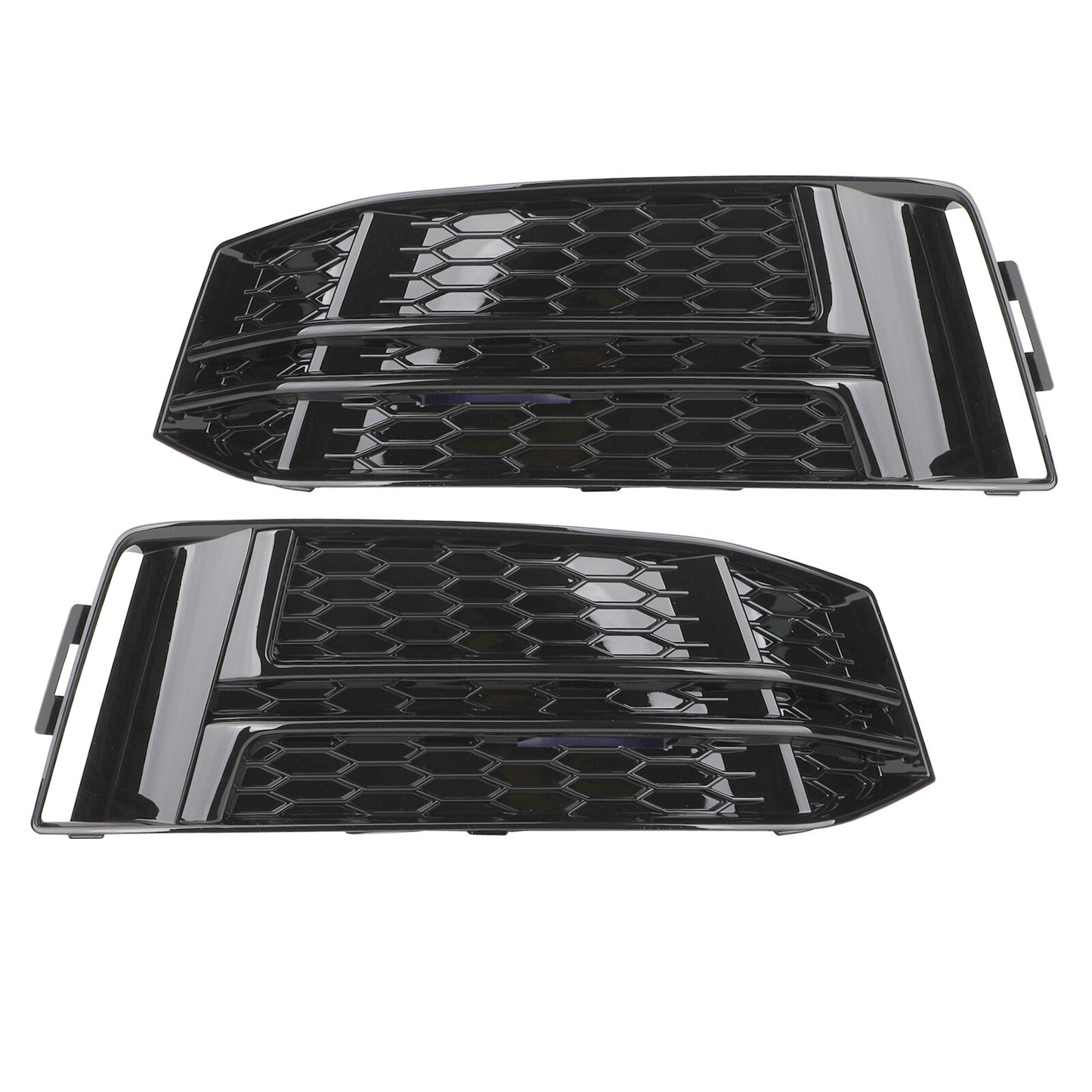 Black front bumper fog light grille protector for 2016-2018 for Audi A4 B9 S-LINE