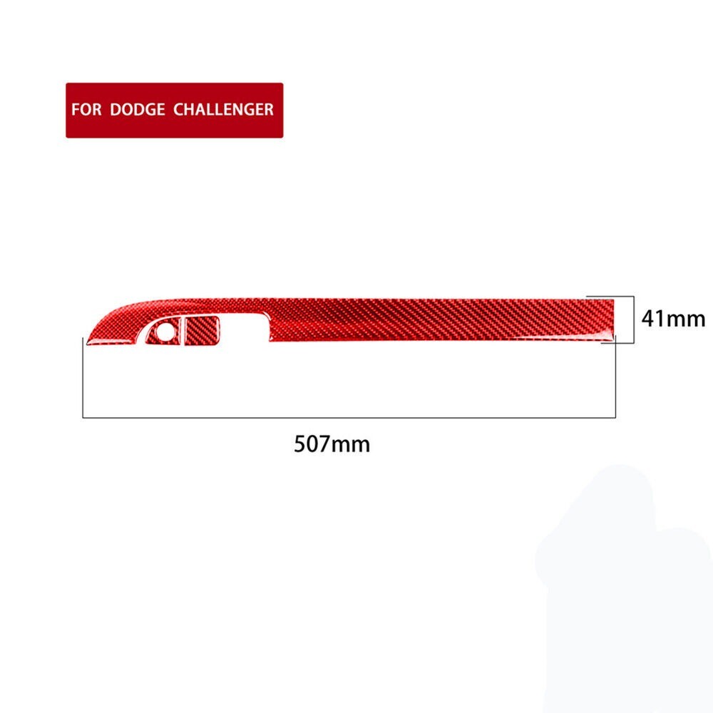 Red Carbon Fiber for Co -pilot Storage Cover Trim for Dodge for Challenger 2015-2020 New n
