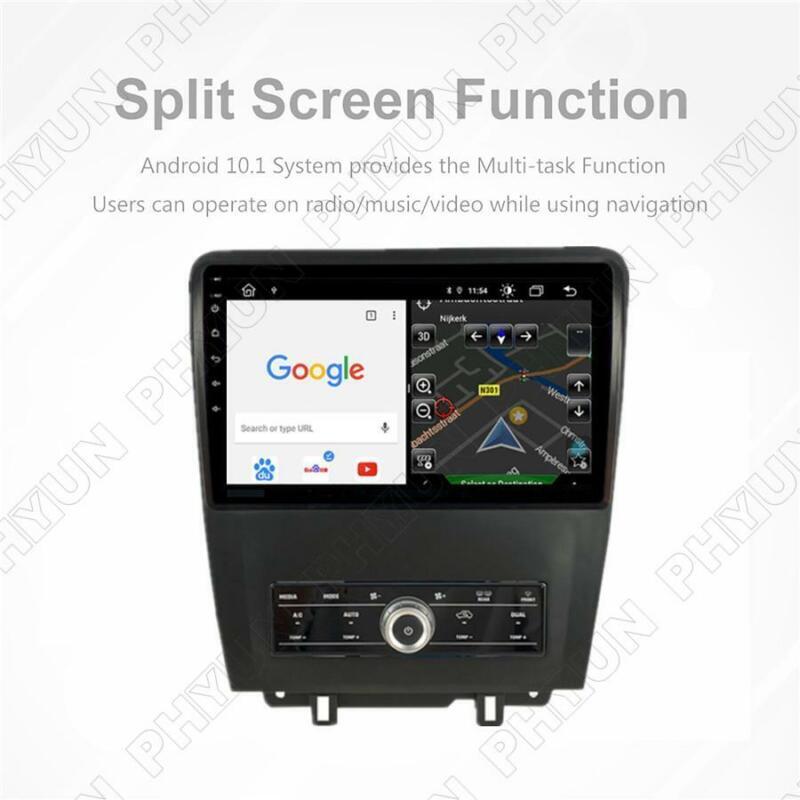 Stereo player with GPS navigation, WiFi, and FM radio for 2010-14 for Mustang 10.1-inch 2+32GB. n