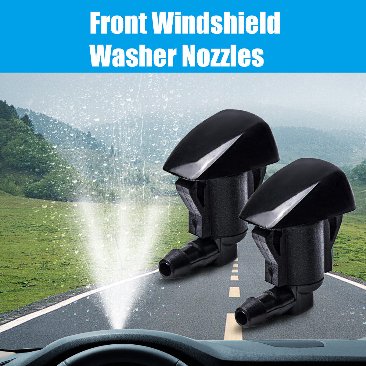 2PCS Windshield Washer Nozzle 85381-AA042 Fits for Toyota for Camry for Sienna 2002-2006 Q