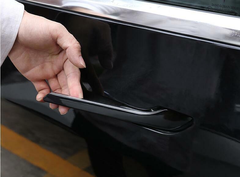 Gloss Black Exterior Side Door Handle Cover Trim Fit For Model 3 2018-21 n